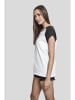 Urban Classics Urban Classics Damen Ladies Contrast Raglan Tee in white/black