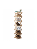 relaxdays Schuhregal in Natur - (B)28 x (H)124 x (T)28 cm