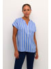 Kaffe Kurzarm-Bluse KAstridy Regular fit in Ultramarine / Chalk Stripe