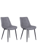 Beliani 2er-Set Esszimmerstuhl MELROSE II in Grau/Schwarz