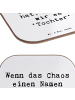 Mr. & Mrs. Panda Untersetzer Tasse Spruch Chaos Tochter mit Spruch in Weiß