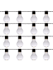 MARELIDA LED Party Lichterkette mit 16 Glühbirnen für Garten L: 4,5m