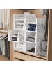 relaxdays 3 x Schrank Organizer in Weiß - (B)33,5 x (H)13 x (T)43,5 cm