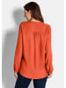 GOLDNER Kurzgröße:  Tunika Elegante Viskosebluse mit V-Ausschnitt in terrakotta