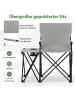 COSTWAY Campingstuhl faltbar 2er Set in Grau