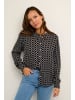 Kaffe Langarm - Hemd KAjaden Regular fit in Black/White Geometric Print