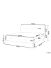 Beliani Doppelbett RENNES II in Grau/Braun - (W) 173 x (H) 110 x (L) 220 cm
