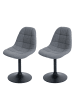 MCW 2er-Set Esszimmerstuhl A60, Dunkelgrau