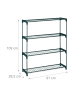 relaxdays Pflanzenregal in Grün - (B)91 x (H)109 x (T)28,5 cm