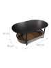 relaxdays Couchtisch in Schwarz/ Dunkelgrau - (B)100 x (H)55 x (T)45 cm