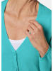GOLDNER Weiche Kaschmirstrickjacke mit V-Ausschnitt in aqua