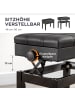 HOMCOM Klavierbank-63L x 35B x 46-56H cm-Schwarz