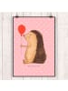 Mr. & Mrs. Panda Wandbild Igel Luftballon ohne Spruch in Rot Pastell