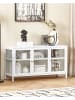 Beliani Vitrine NEWPORT in Weiß - (W) 115 x (H) 65 x (L) 35 cm