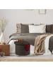 relaxdays Sitzhocker in Dunkelgrau - (H)41 x (D)44 cm