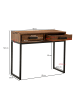 KADIMA DESIGN Konsolentisch | Sheesham, 90x76x36cm, Industrial