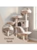 Feandrea Katzenbaum Clawfy in Beige - (B)50 x (H)135 x (T)50 cm
