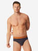 Schiesser Rioslip 955 Multi in dunkelblau, blau-orange gestreift