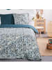 Today Bettwäsche-Set aus Baumwolle Deco Pattern, beidseitig in Blau, 240 x 220 cm