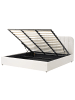 Beliani Doppelbett CHALLANS in Weiß/Schwarz - (W) 188 x (H) 101 x (L) 215 cm