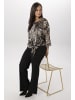 Aniston PLUS Schlupfbluse in schwarz-natur-beige-braun