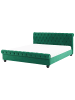 Beliani Doppelbett AVALLON in Grün/Braun - (W) 172 x (H) 94 x (L) 233 cm