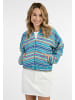 IZIA Damen Bomberjacke in Mehrfarbig Blau