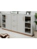 Furn.Design Sideboard grau, Hickory Walnuss 204 cm, Kommode mit viel Stauraum