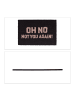 relaxdays Fußmatte "Oh No" in Schwarz/ Weiß - (B)60 x (T)40 cm