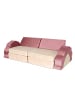 relaxdays 10tlg. Kinder-Spielsofa Set "Samt" in Pink/ Beige - (B)150 x (H)47 x (T)65 cm