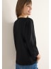 Cecil Batwing Shirt mit Tape in Schwarz