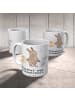 Mr. & Mrs. Panda XL Tasse Pinguin Blumen mit Spruch in Weiß
