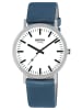Boccia Herrenuhr Titan mit Lederband Azurblau