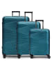 Pactastic Collection 02 THE THREE SET 4 Rollen Kofferset 3-teilig in turquoise metallic 2