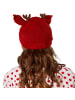 tectake Gestrickte Weihnachtsmütze in Rot, rot