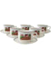 Villeroy & Boch 6er Set Teetassen mit Untertassen Design Naif 250 ml in bunt