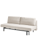 Beliani Schlafsofa ROYKKA in Weiß/Schwarz - (W) 201 x (H) 84 x (L) 94 cm