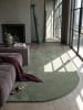 KADIMA DESIGN Teppich Hochflor Uni rutschhemmend weich wohnlich Wohnzimmer in Waldgrün