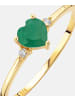 Diamant L'éternel Ring aus 375 Gelbgold mit 0.43 Karat Diamant mit Smaragd