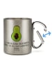 Mr. & Mrs. Panda Thermobecher Avocado Kern mit Spruch in Silber
