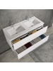 VCM  2 tlg. Badmöbel-Set mit Waschbecken Cosila-I 112cm in Weiß / Honig-Eiche