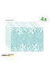 cover-your-desk.de  Tischsets I Platzsets abwaschbar - Florales Muster in Mint - aus erstklassigem Vinyl (Kunststoff Ð BPA-frei) - 4 Stück - 44 x 32 cm - rutschfeste Tischdekoration