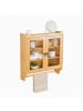 relaxdays Bambus Hängeschrank in Natur - (B)60 x (H)63 x 18 cm