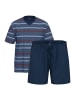 Ammann Schlafanzug Night & Home Cotton in Dunkelblau / blau