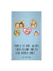 Mr. & Mrs. Panda Handtuch Igel Familie mit Spruch in Blau Pastell