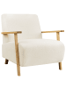 Beliani Sessel LESJA in Beige/Braun - (W) 77 x (H) 79 x (L) 90 cm