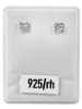 Adeliás Damen Ohrringe – Ohrstecker aus 925 Silber mit Zirkonia in silber