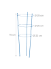 relaxdays 2 x Rankhilfe in Blau - (H)76 x Ø 28 cm