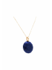 Gemshine Halskette mit Anhänger vollfacettierter Lapis Lazuli in gold coloured