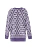 FENIA Damen Sweater in GRAU WEISS
